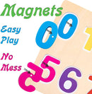 Magnetic Wooden Educational Number Puzzle - Learn Numbers & Color Recognition Toy – Toddler Preschool Game – Kids Montessori Education by TinyTreasures Baby Boutique