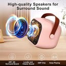 Portable Karaoke Machine with Bluetooth, Party Lights, 2 Wireless Microphones for Adults Kids Karaoke Speaker Birthday Gifts for Girls Boys Family Home Party (Pink 2 Mics) by TinyTreasures Baby Boutique