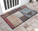 CHICHIC Welcome Door Mat 18x 30 Inch Front Doormat Outdoors for Home Entrance Outdoors Mat for Outside Entry Way Doormat Entry Rugs, Heavy Duty Non Slip Rubber Back Low Profile, Heart by CozyNest Decor
