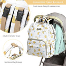 Diaper Bag Backpack, Diaper Bags for Baby Girls Boys, Baby Bags for Moms Dads, Nappy Changing Bag with Insulated Pockets,Multi-functional Waterproof Backpack with Stroller straps -Beige Banana by TinyTreasures Baby Boutique