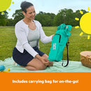 Bright Starts Pop 'N Sit Portable Booster, Indoor/Outdoor Use, Floor Seat with Feeding Tray, Teal, 6 Mos - 3 Yrs by TinyTreasures Baby Boutique