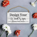 Custom Personalized Board Hanging Wood Sign, Design Your Welcome Sign, Customizable Wall Plaque, House Wood Sign for Garden Yard Home Farmhouse 9.8x5.1 inch by CozyNest Decor