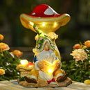 Upgraded Size Solar Garden Outdoor Statues Gnome Reading Under Mushroom with 5 LED Solar Figurine for Lawn,Patio,Balcony,Yard Decor Unique Housewarming Gift for Grandfather, Father,Grandma,Wen by CozyNest Decor