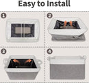 GRANNY SAYS Storage Baskets for Shelves, Closet Organizer Bins, Clothes Storage Bins with Metal Frame, Large Baskets for Organizing and Storage, Collapsible, Gray&White, 2-Pack by CozyNest Decor