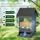 Weight Activated Squirrel Proof Bird Feeder with Canopy | 5LB Large Capacity, Weather-Resistant Design | Attracts Finches, Cardinals & More for Outdoor Bird Watching by GreenHaven Gardens