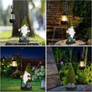 Solar Garden Gnome Decor Outdoor Statue - Gnome With LED Waterproof Sculptures Lights, Cute Gnome Pond/Yard Statues Outside Decoration, Home, Lawn, Patio, Resin Animal Ornament, Women/Gardening Gift by CozyNest Decor