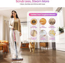 Schenley Steam Mop Cleaner Powerful - 15s Fast Heat-Up, Chemical-Free for Hardwood/Tile/Laminate & Floors/Walls, Washable Pads, 3 Modes for Carpet, Lightweight, Self-Standing, Sleek Design by CozyNest Decor