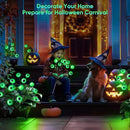 Halloween Solar Lights Outdoor: 4 Pack Upgraded 24 LED Scary Eyeball Lights for Garden Yard Lawn Pathway Landscape Decor, Green Outside Decorations by GreenHaven Gardens