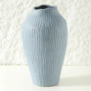 Ceramic Vase for Home Decor,11.6 Inch Flower Vases，Decorative Blue Vase for Pampas Grass，Modern Art Texture Vases for Home Entryway Living Room Dining Table Farmhouse Office Decor-Mat Blue by GreenHaven Gardens