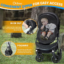 Orzbow 2-in-1 Baby Mosquito Net with UPF50+ Sunshade for Stroller, Breathable Stroller Mosquito Netting Privacy Cover with Two-Way Zipper & Storage Bag for Bassinet, Car Seat & Carrycot, Grey by TinyTreasures Baby Boutique