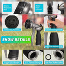 AUTOMAN Garden Hose Nozzle - 2 Pack, 100% Metal High Pressure Spray Nozzle, Labor-Saving Design, Heavy Duty for Garden Watering, Car Washing, Window Cleaning, Pets Bathing by GreenHaven Gardens