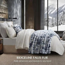 EVERGRACE Ultra Soft Luxury Fluffy Ridgeline Faux Rabbit Fur Throw Blanket, Thick Warm Bubble Throw for Bed, Cozy Plush Reversible Blankets for Couch, Chair, Sofa, Cloud Blue, 60x80 Inches, 870 GSM by CozyNest Decor