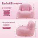 Homguava Bean Bag Chairs for Adults,Giant Beanbag Couch Adult Bean Bag Chair with Filler Included,Modern Lazy Sofa Comfy Chair for Living Room(Soft Pink) by CozyNest Decor