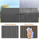 75 Gallon Resin Deck Box, Lockable Patio Outdoor Storage Box for Furniture, Garden Tools and Tools Storage, Waterproof Outside Storage Boxes - Black by CozyNest Decor