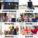 Laundry Bag Backpack, 125L Extra Large Travel Laundry Bags with Shoulder Straps, Adjustable & Extendable Design, Laundry Hamper Bag with 3 Pockets for Laundromat, College, Travel, Camping by TinyTreasures Baby Boutique