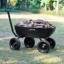BILT HARD Poly Garden Dump Cart 1200 lbs with No Flat Tires, Quick Release, 2-in-1 Convertible Handle, 7 Cu Ft Dump Wagon Heavy Duty for Yard, Outdoor by GreenHaven Gardens