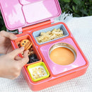 Silicone Dips Containers Compatible with OmieBox, 4 Pack Salad Dressing Container To Go for Most Bento Lunch Box, Small Snack Condiment Container with Lids for kids by TinyTreasures Baby Boutique