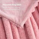 Cozy Bliss Faux Fur Throw Blanket for Couch, Cozy Warm Plush Striped Blanket for Sofa Bedroom Living Room,50 * 60 Inches Hot Pink by CozyNest Decor
