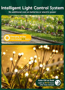 Solar Garden Lights - 4 Pack 48 LED Firefly Lights with 2 Lighting Modes, Sway by Wind, Waterproof Outdoor Decoration, Warm White by GreenHaven Gardens