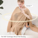 Nursing Cover for Breastfeeding – Privacy Breast Feeding Covers for Women – Soft Lyocell Fabric, Lightweight & Breathable – Multi-Use Scarf, Shawl, Baby Blanket – One Size – With Laundry Bag by TinyTreasures Baby Boutique