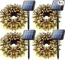 Voolex 4-Pack Solar Christmas String Lights Outdoor -100LED 33FT Solar Powered LED String Light Waterproof with 8 Modes, Solar Powered Lights for Garden, Fence, Party, Tree Decorations Warm White by GreenHaven Gardens