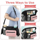 Accmor Universal Stroller Organizer with Insulated Cup Holder Detachable Phone Bag and Shoulder Strap,Stroller Bag Caddy Organizer Fits for Uppababy, Baby Jogger, Britax Strollers by TinyTreasures Baby Boutique