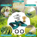 1 Packs Lawn Impact Sprinkler Heavy Duty Rotating Adjustable Pulsating Water Sprinkler Head with Metal Base, Adjustable Spraying Area and Distance for Large Area Garden Lawn Yard Irrigation by GreenHaven Gardens