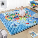 Baby Play Mats for Floor, 71”x59” Upgraded Thickness & Larger Super Soft Playmat for Babies and Toddlers, Foldable Washable, Upgrade Anti-Slip Crawling Mat for Playpen(Map) by TinyTreasures Baby Boutique
