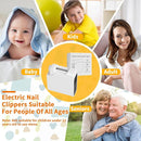 Electric Nail Clipper, Electric Baby Nail Clipper with LED Light and Nail Clip Storage, USB Rechargeable Safety Fingernail Trimmer for Baby, Kids, Seniors by TinyTreasures Baby Boutique