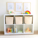 NaturalCozy Storage Cubes 11 Inch Cotton Rope Woven Baskets for Organizing, 3-Pack | Cube Storage Bin | Square Storage Baskets for Shelves Organizer, Classroom, Kids Toy Bins, Closet, Baby Nursery by TinyTreasures Baby Boutique