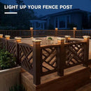 VOLISUN Solar Post Cap Light Outdoor 12pack,Solar Deck Fence - Post Lights Waterproof for 4x4 Wooden/4x4 Vinyl, with Warm White/Cool White for Garden/Patio/Porch by CozyNest Decor
