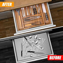 Bellsal Large Premium Acacia Wood Silverware Organizer - Expandable Utensil Drawer Organizer - 17"x19.6" Utensil Holder and Cutlery Tray with Grooved for Kitchen Flatware Utensils(7-9 Slot, Acacia) by CozyNest Decor