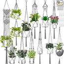 Hoteam 12 Pcs Macrame Plant Hangers Macrame Hanging Planters for Indoor Plants Handmade Boho Hanging Baskets Flower Pots Holder for Outdoor Home Wall Decor by GreenHaven Gardens