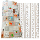 Cushmat Stylish Reversible Foam Play Mat (Large, Crystals Gray - Tropical Safari) - Soft, Waterproof, Durable Play mat for Infants, Babies, Toddler, Kids & Grownup - 6.5ft x 4.5ft by TinyTreasures Baby Boutique