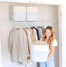 NaturalCozy 13x15x13 Kallax Storage Cubes Bins, 3 Pack | Cotton Rope Cube Storage Bin Woven Baskets for Organizing | Kallax Insert Storage Baskets for Shelves Organizer, Kids Toy, Closet Baby Nursery by TinyTreasures Baby Boutique