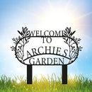 Personalized Metal Garden Sign with Stake, Custom Garden Decor for Outdoor, Custom Family Name Sign, Patio Decorations, Lawn Art, Farmhouse Decorative, Housewarming Gift (CstmDesign3) by CozyNest Decor