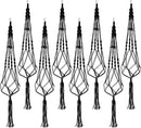 Sorbus Macrame Plant Hanger (8 Pack) Indoor Outdoor Hanging Plant Pots Cotton Rope, Elegant for Home, Patio, Garden (Black) by GreenHaven Gardens