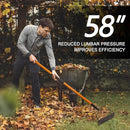 Garden Rake for Gardening, Heavy Duty Garden Rake for Lawns, 14 Tines Bow Rake with Fiberglass Handle, 58 Inches by GreenHaven Gardens