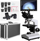[Darkfield Microorganism Model] Vabiooth Lab Darkfield & Brightfield Trinocular Compound Microscope 40X-2500X Magnification with 7" Monitor 5MP E-Eyepiece, Adjustable Mechanical Stage, LED Source by TinyTreasures Baby Boutique
