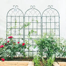 Metal Garden Trellis Rustproof Trellis for Climbing Plants Outdoor Flower Support (Black-4 Pack, 71"x19.7") by GreenHaven Gardens