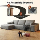 108" Sectional Couches for Living Room Modern Modular Sofa with L-Shape Couchs Upholstered Boneless Couch Deep Seat Sectional Couch with Chaise (Grey, Left Facing Chaise+2Seaters) by CozyNest Decor