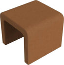 Modern Channel Rust Velvet Foot Stools Ottoman Home Décor, Soft Ottoman Foot Rest Chair for Bedroom and Living Room, Vanity Chair and Stool in Dressing Area, and Lounge by CozyNest Decor