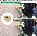 STYDDI RV Winterization Blowout Adapter Hose with Shut Off Valve, 12" Winterize Sprinkler System Shut-Off Hose Fitting for Outdoor Faucets, RVs, Boat, Water Pipes, Irrigation System, Sprinkler System