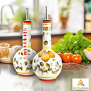 15Oz Ceramic Handmade Oil Dispenser with 3 olive design by CozyNest Decor