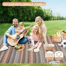 Extra Large Waterproof Picnic Blanket | Portable Camping & Beach Mat | Sand Free with Carry Strap | Park Blanket for Grass, Hiking, Travel, Concerts, Indoor (Orange) by TinyTreasures Baby Boutique
