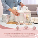 PeraBella XL Diaper Caddy Organizer With Handle, Baby Shower Gifts Basket Bag, Registry Search Must Haves Items, Newborn Girl Boy Nursery Storage Organizer, Baby Bag Essentials, Car Diaper Caddy Cart by CozyNest Decor