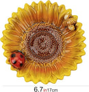 Sunflower Jewelry Dish Trinket Tray Ceramic Key Tray Bowl for Entryway Table, Sunflower Candy Dish Soap Holder Gift Decorative Bowl for Home Decor Kitchen Bathroom Sink (Bee, Ladybug) by CozyNest Decor