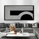 Large Abstract Wall Art Black And White Wall Art Geometric Line Wall Print Painting Artwork Canvas Art Wall Decor Simple Picture Artwork For Living Room Bedroom Office Home Wall Decor 29"X 58" by CozyNest Decor