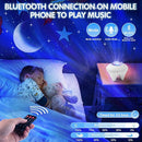 Galaxy Moon Projector, Star Night Light Projector with Bluetooth Connection for Music and Timer and Remote Control for Kids Adults Bedroom Party Bar Decoration (White) by TinyTreasures Baby Boutique