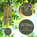 ASTARIN Wedding Memory Day Gifts Wind Chimes Customized, Personalized Wind Chimes 2025, for Couple Women Men, Deep Tone Wooden Windchime by CozyNest Decor